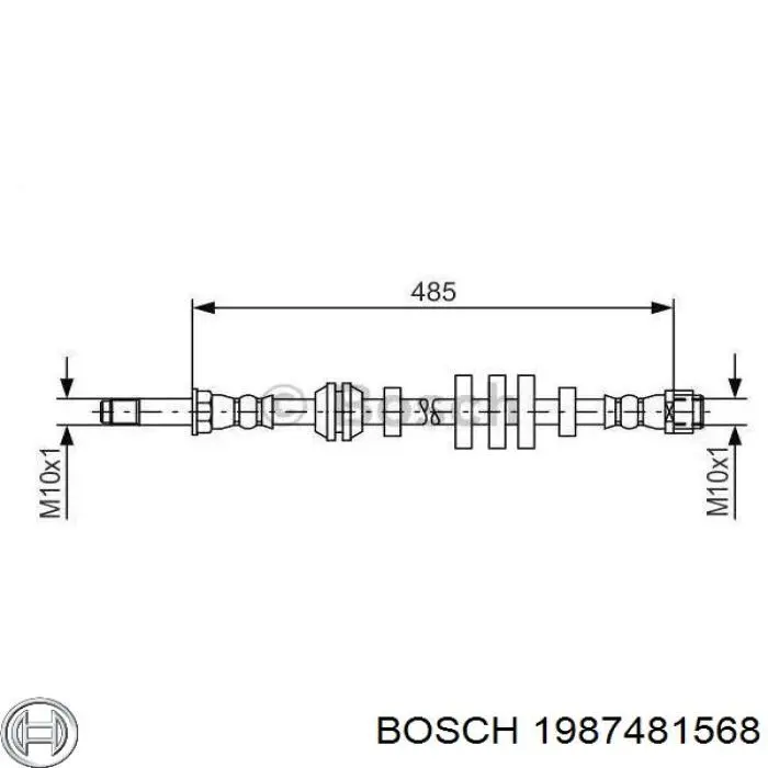 Шланг тормозной передний 1987481568 Bosch