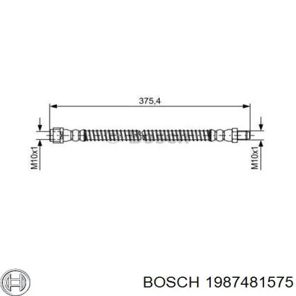 1987481575 Bosch шланг тормозной задний