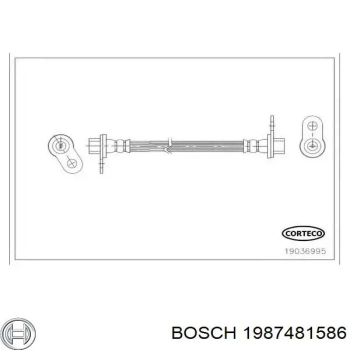 Шланг тормозной задний, правый Bosch 1987481586 цена, от 10.25 USD