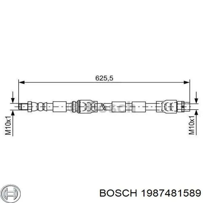 1987481589 Bosch шланг тормозной передний