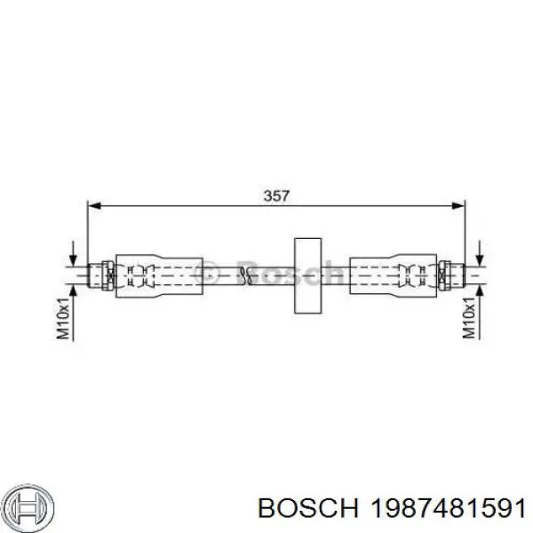 1987481591 Bosch шланг тормозной передний