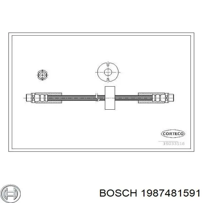 Шланг тормозной передний Bosch 1987481591 цена, от 8.57 USD
