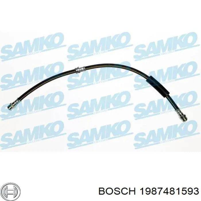 Тормозной шланг задний Bosch 1987481593 цена, от 17.40 USD