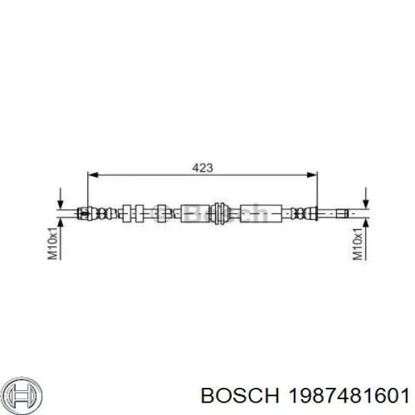 1987481601 Bosch Гибкая тормозная трубка задняя