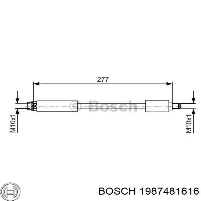 1987481616 Bosch шланг тормозной задний