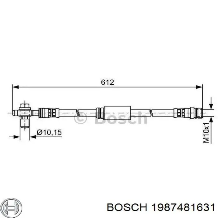1987481631 Bosch Гибкая тормозная трубка передняя