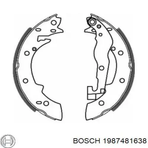 Купить 1987481638 Bosch Шланг тормозной задний левый