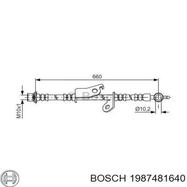 1987481640 Bosch шланг тормозной передний правый