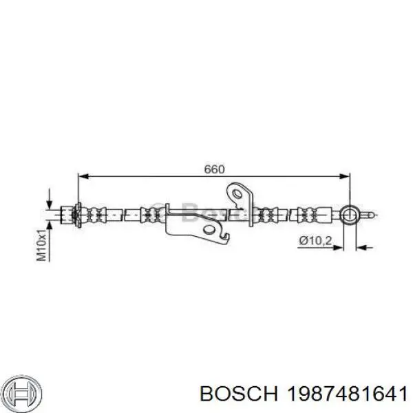 1987481641 Bosch шланг тормозной передний левый