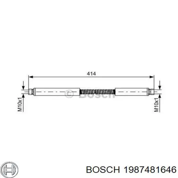 Шланг тормозной передний 1987481646 Bosch