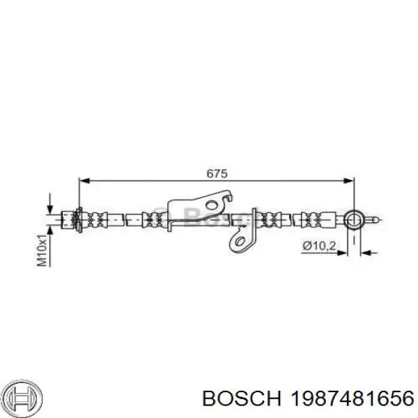1987481656 Bosch шланг тормозной передний правый