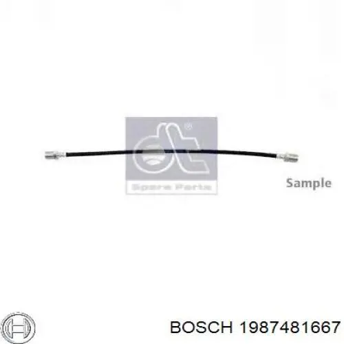 1987481667 Bosch mangueira do freio traseira