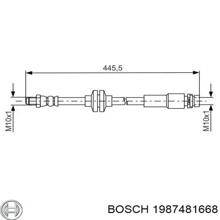 Tubo liquido de freno trasero 1987481668 Bosch