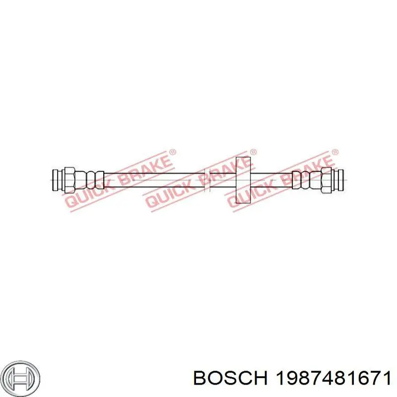 Шланг тормозной передний Bosch 1987481671 цена, от 20.55 USD