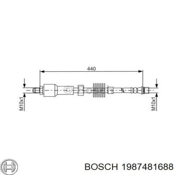 Шланг тормозной передний 1987481688 Bosch