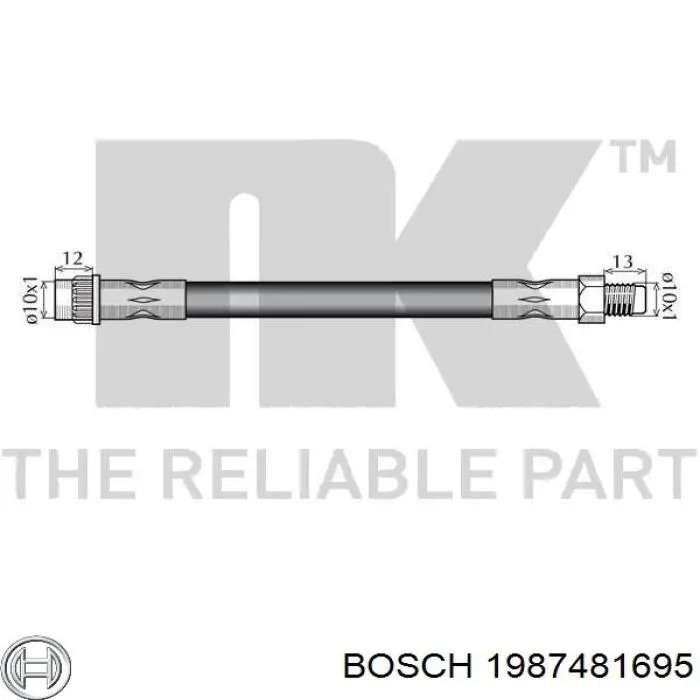 1987481695 Bosch Гибкая тормозная трубка передняя