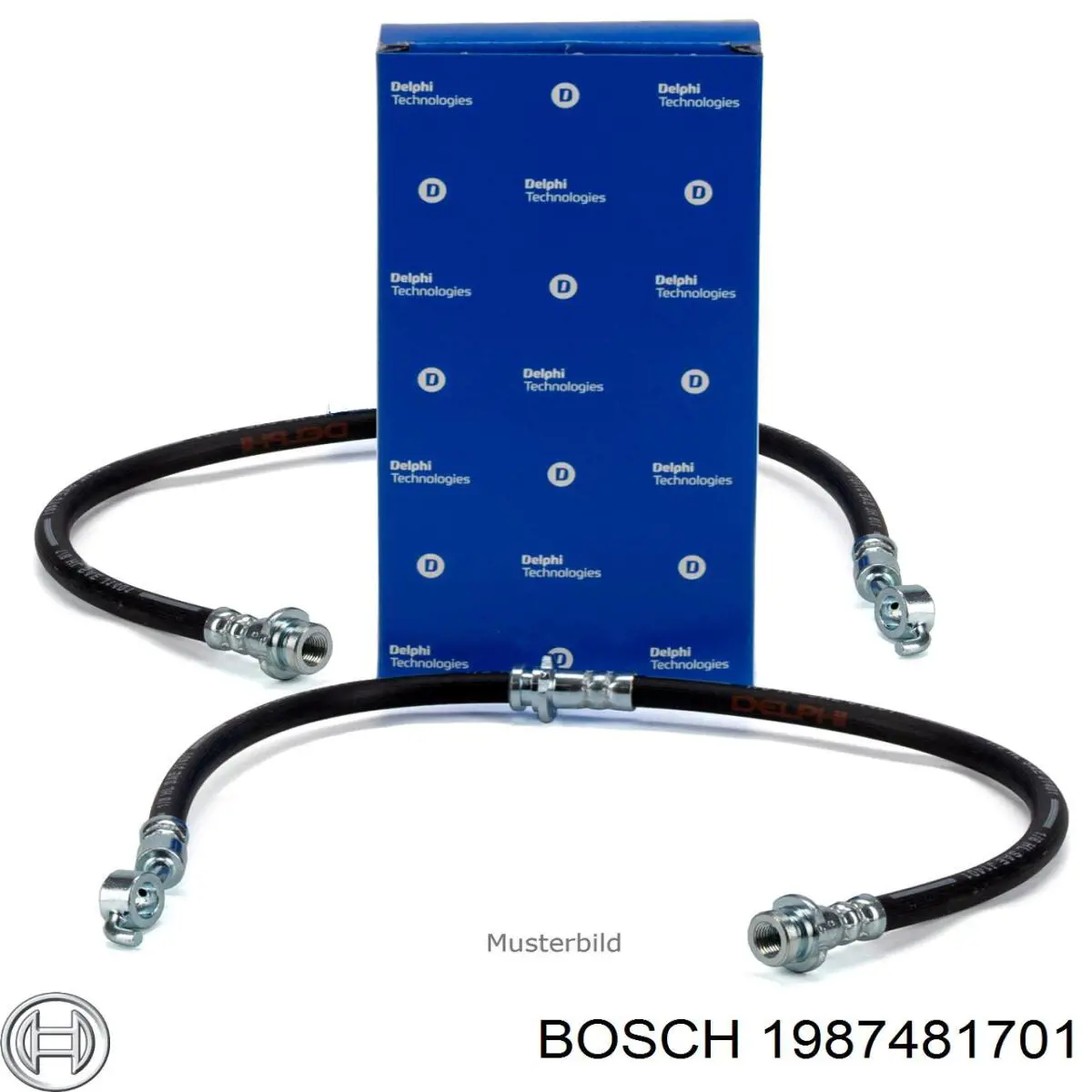 Tubo flexible de frenos delantero izquierdo 1987481701 Bosch