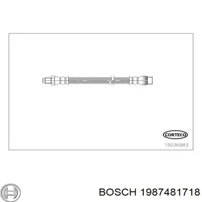 Шланг гальмівний передній 1987481718 Bosch