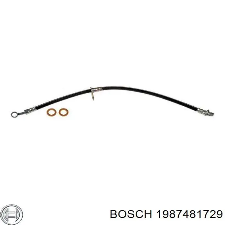 1987481729 Bosch Шланг тормозной левый передний