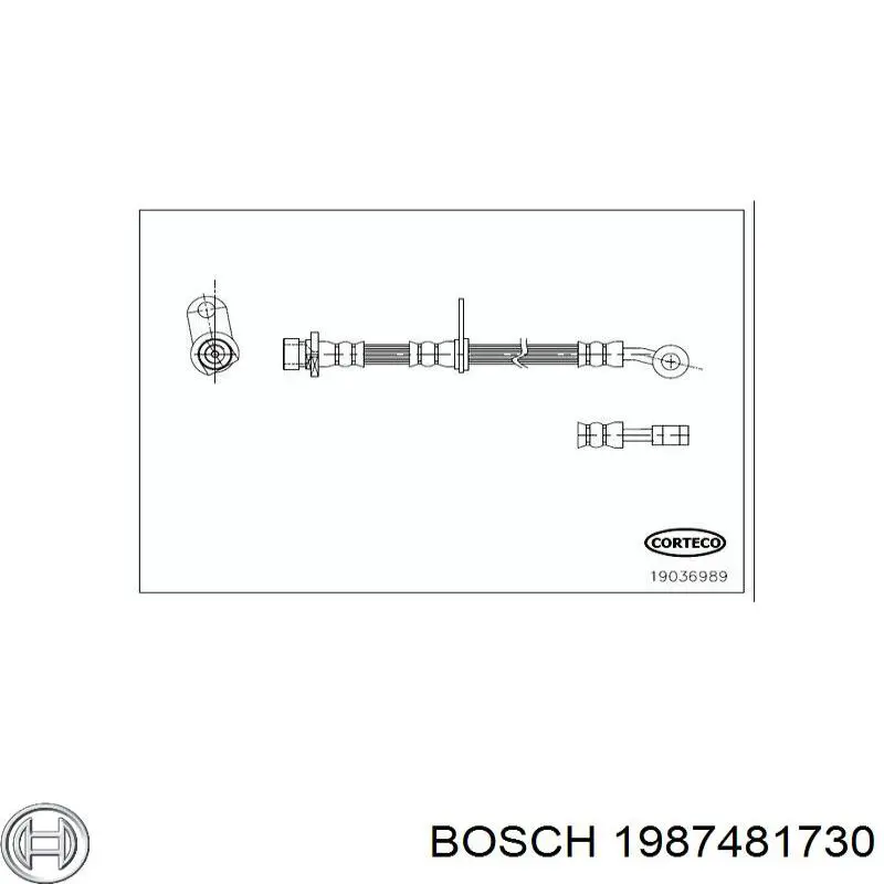 Шланг тормозной передний правый C89190ABE ABE