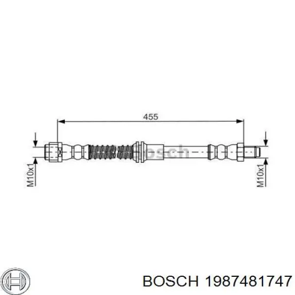 1987481747 Bosch mangueira do freio dianteira