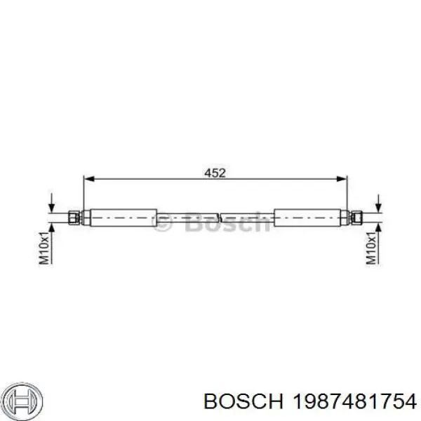 1987481754 Bosch шланг тормозной передний