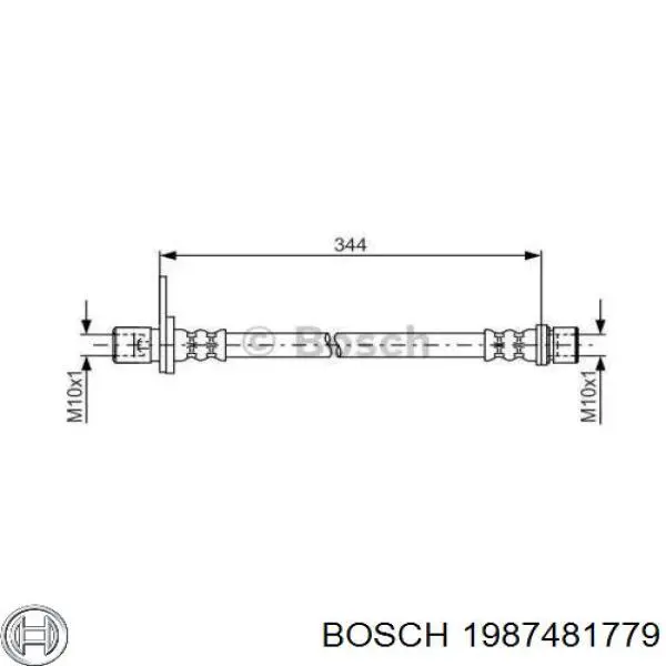 Шланг тормозной задний правый 1987481779 Bosch