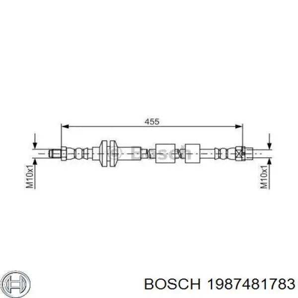 1987481783 Bosch шланг тормозной передний