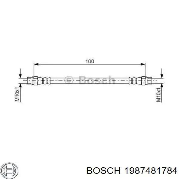 1987481784 Bosch шланг тормозной передний правый