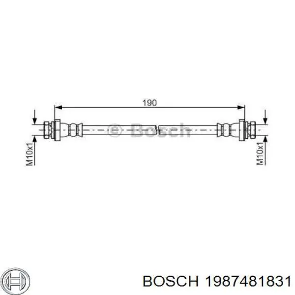 1987481831 Bosch шланг тормозной задний