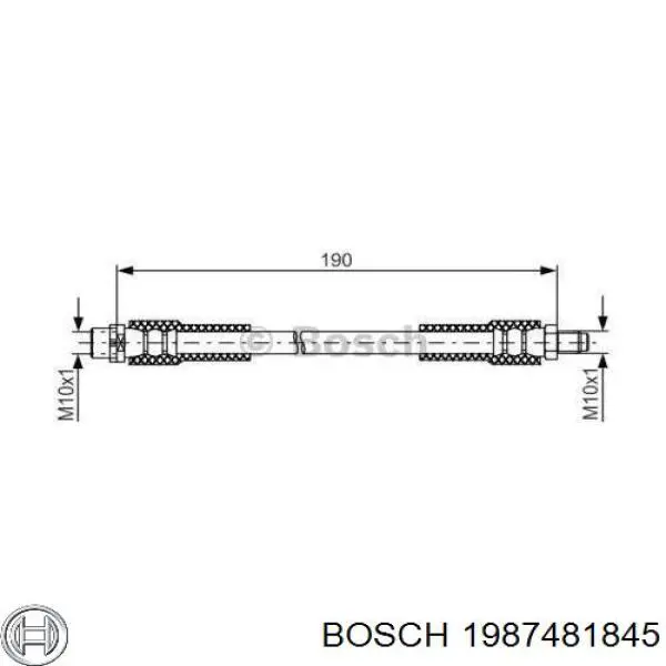 Задний тормозной шланг 1987481845 Bosch