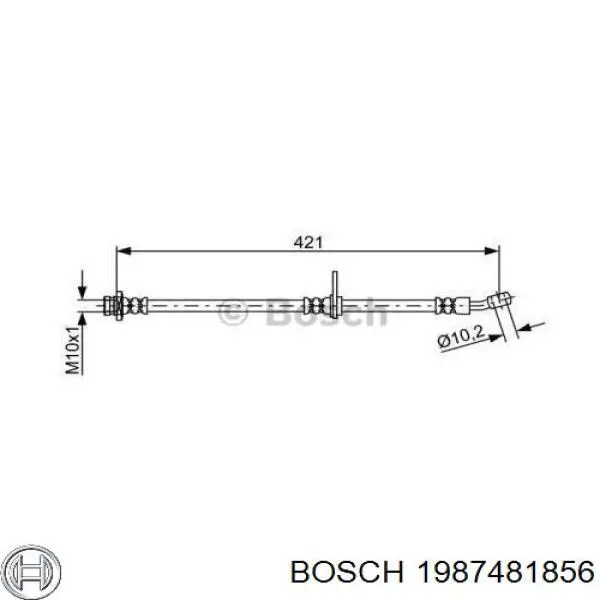 Шланг тормозной передний 1987481856 Bosch