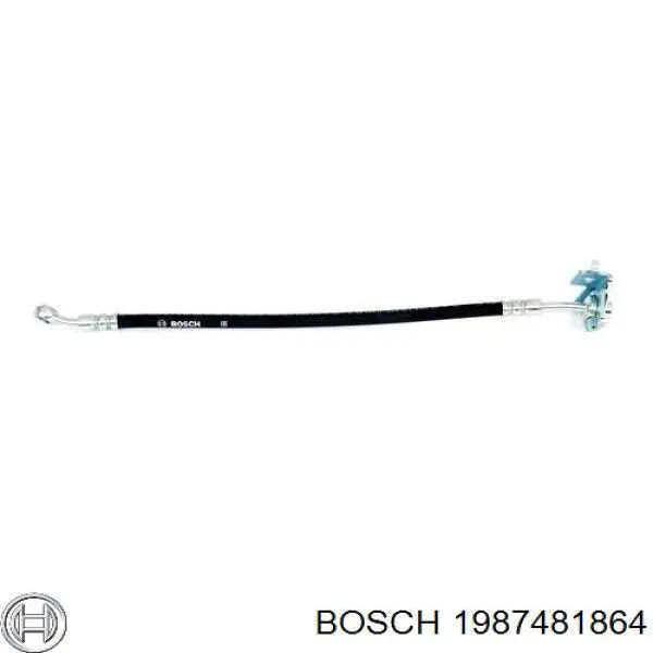 1987481864 Bosch mangueira do freio dianteira esquerda