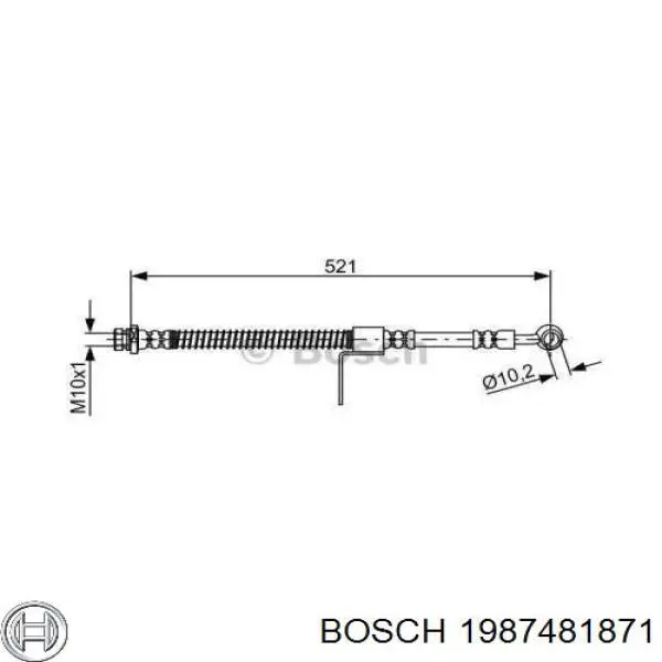 Купить 58885 Quick Brake Шланг тормозной передний, правый