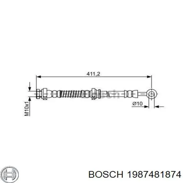 SL7017 ABS Шланг тормозной передний правый