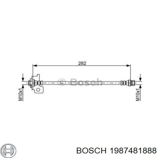 Шланг тормозной задний левый 1987481888 Bosch