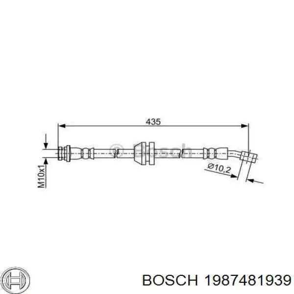 1987481939 Bosch шланг тормозной передний