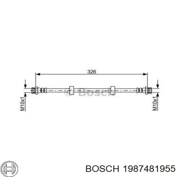 Задний тормозной шланг 1987481955 Bosch