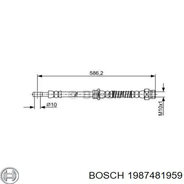 1987481959 Bosch mangueira do freio dianteira