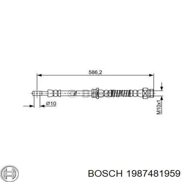 Шланг тормозной передний 1987481959 Bosch