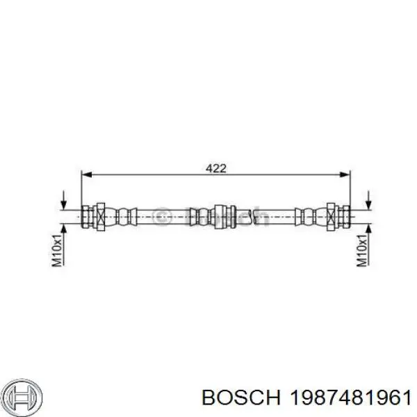 Шланг тормозной передний 1987481961 Bosch