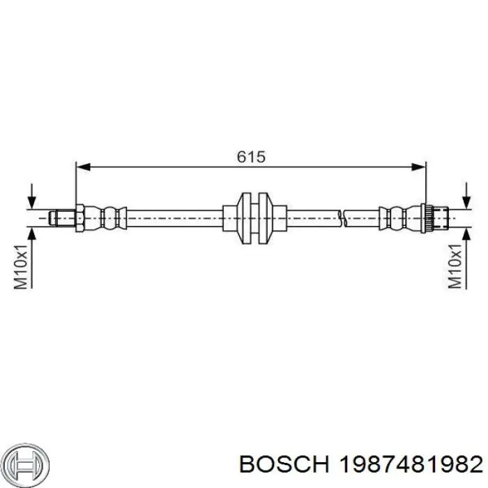 Задний тормозной шланг 1987481982 Bosch