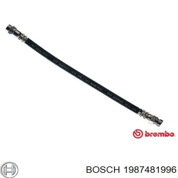 Купить 1987481996 Bosch Задний тормозной шланг