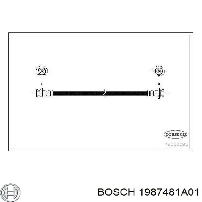 Тормозной шланг задний Bosch 1987481A01 цена, от 13.43 USD