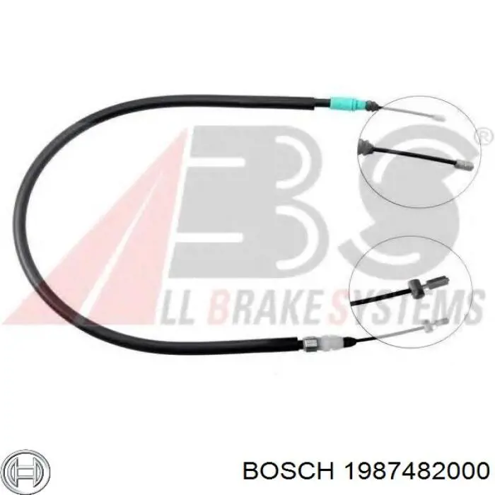Купить 1987482000 Bosch Трос стояночного тормоза задний левый
