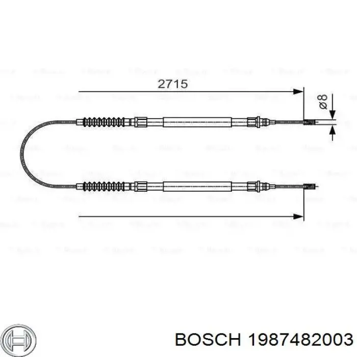 Задний трос ручника 1987482003 Bosch