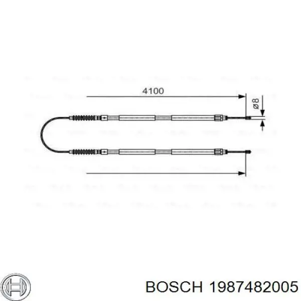 Задний трос ручника 1987482005 Bosch