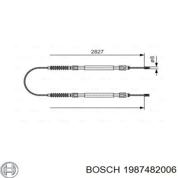 Задний трос ручника 1987482006 Bosch