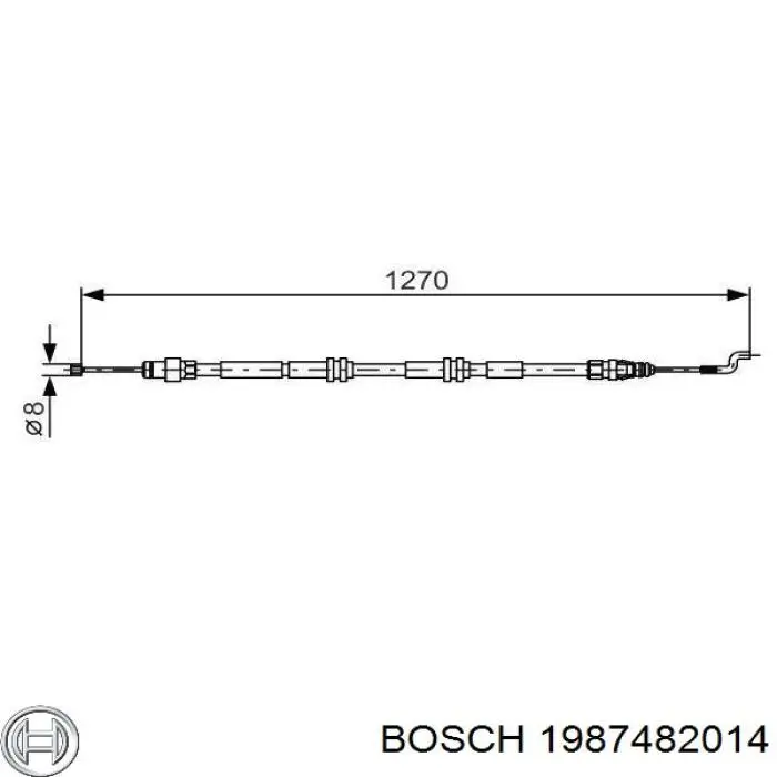 Задний трос ручника 1987482014 Bosch