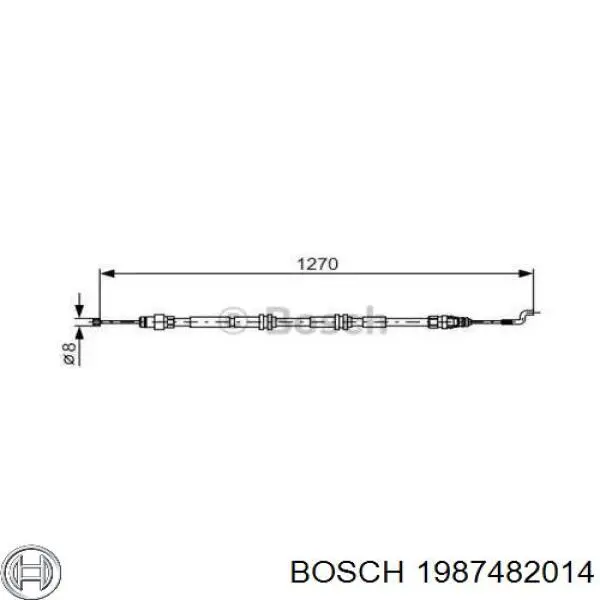 Задний трос ручника Bosch 1987482014 цена, от 13.36 USD